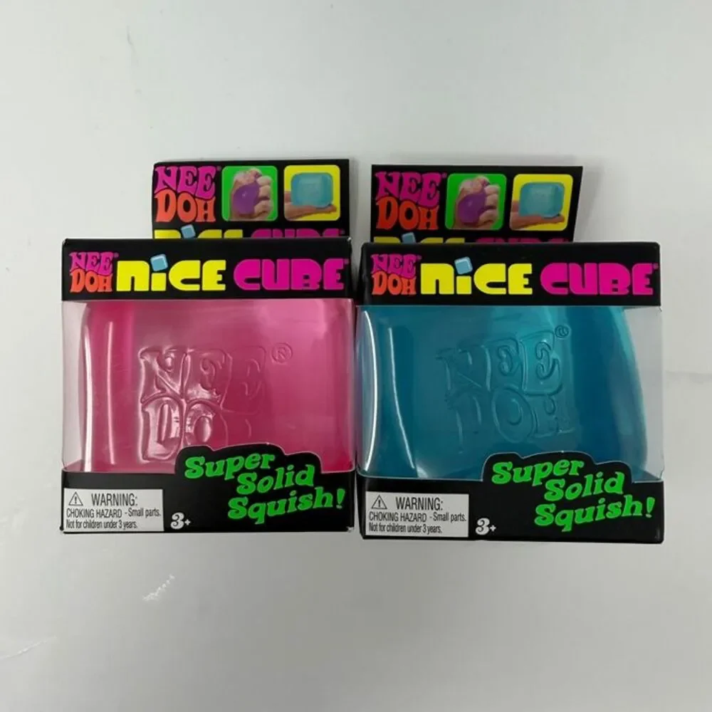 Needoh nice cube lot of 2 pink / blue